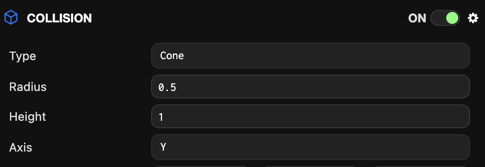 Collision component (Cone)
