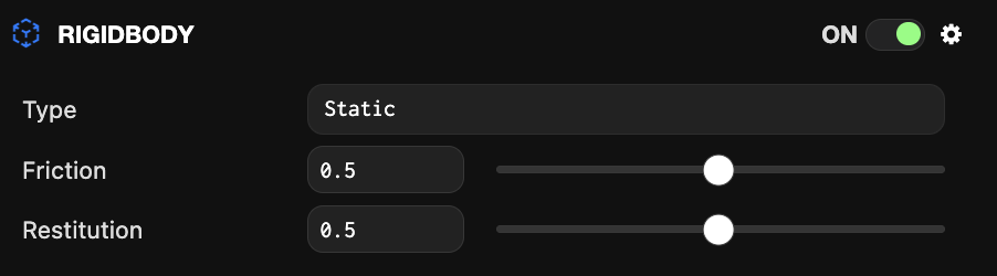 Rigid Body component (Static)