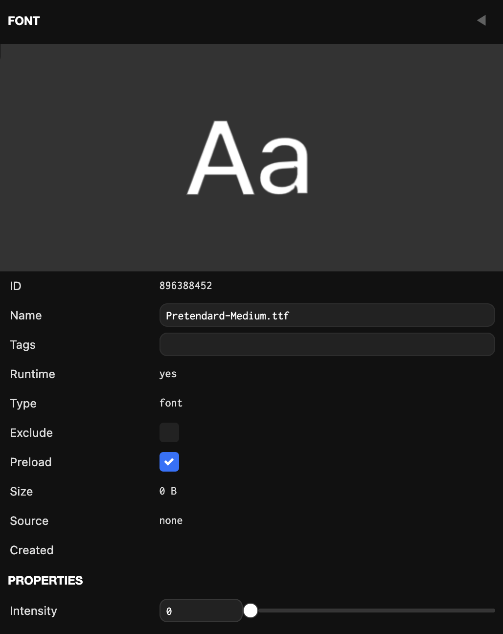 Font Asset