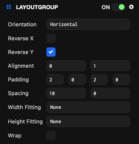 Horizontal Setup