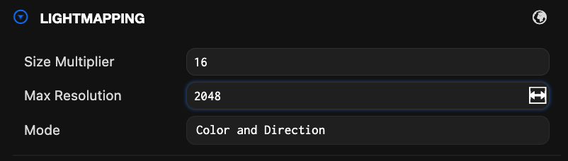 Global Lightmapping Settings