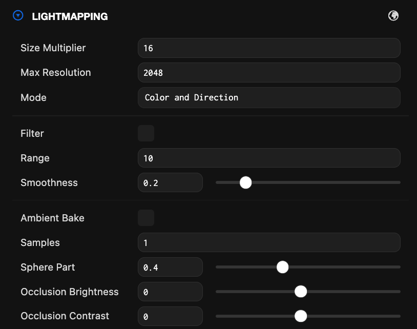 Lightmapping Settings