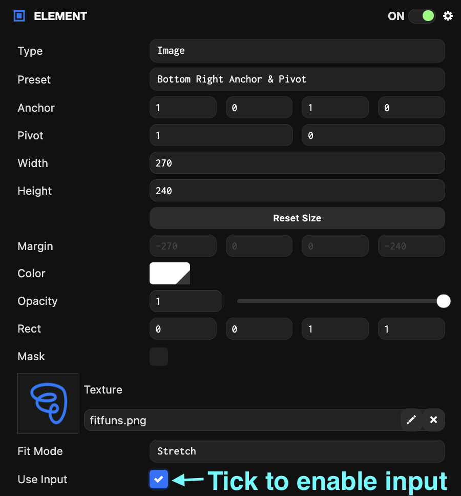 Use Input