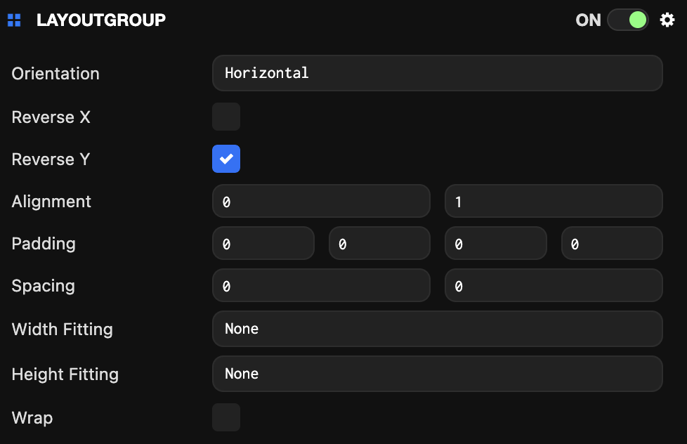 LayoutGroup component