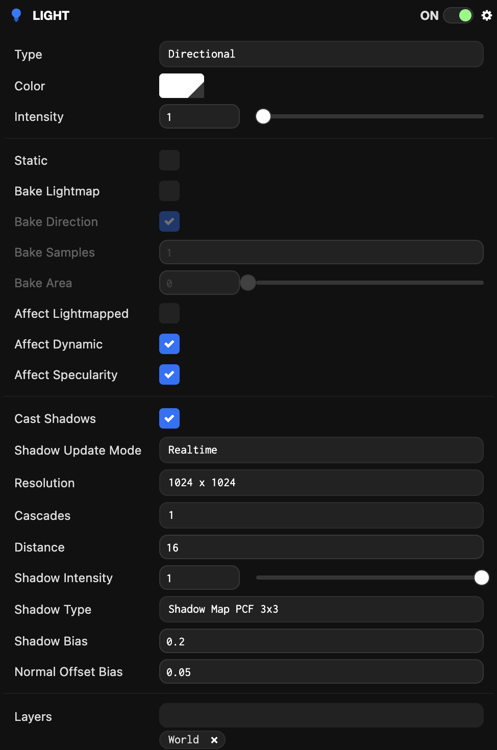 Light component (Directional)