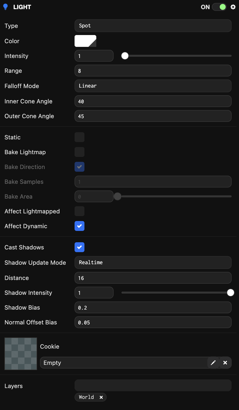 Light component (Spot)