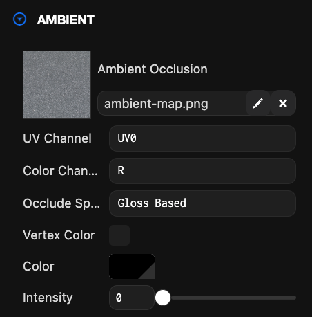 Editor Ambient Occlusion Map