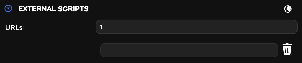 External Scripts Settings