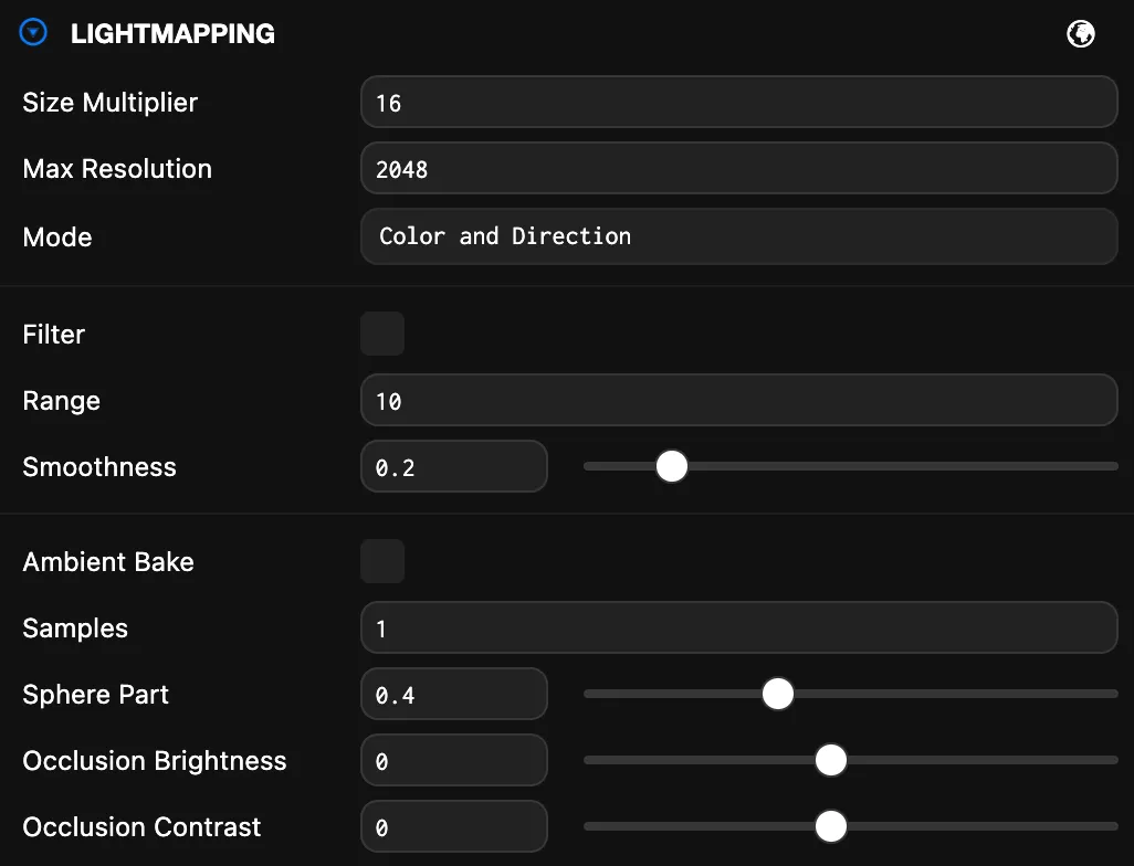 Lightmapping Settings