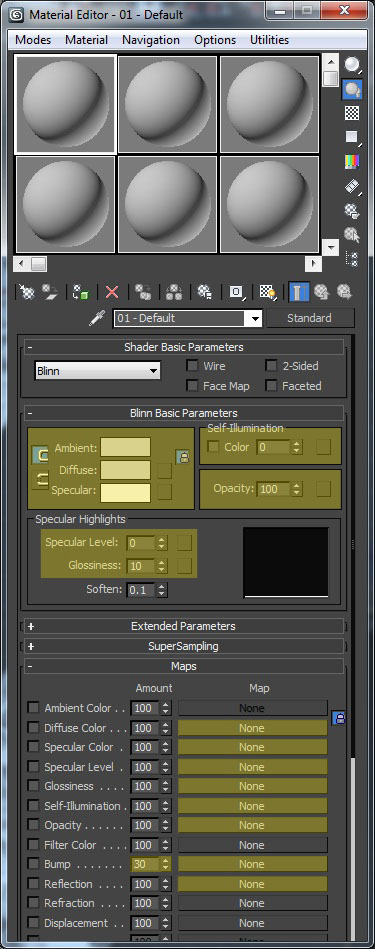 Max material editor