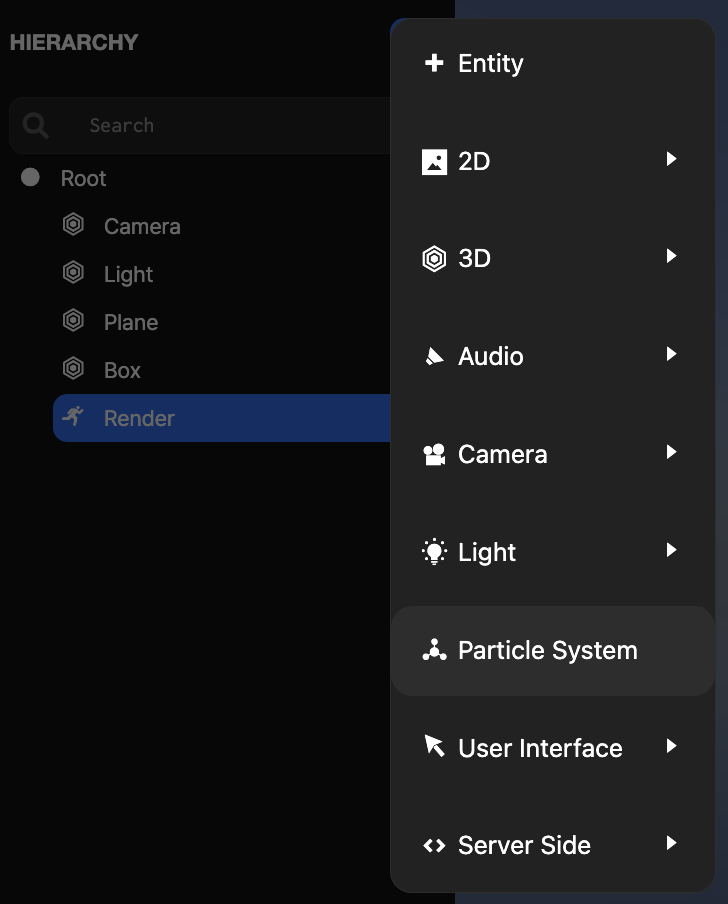 Particle system creation